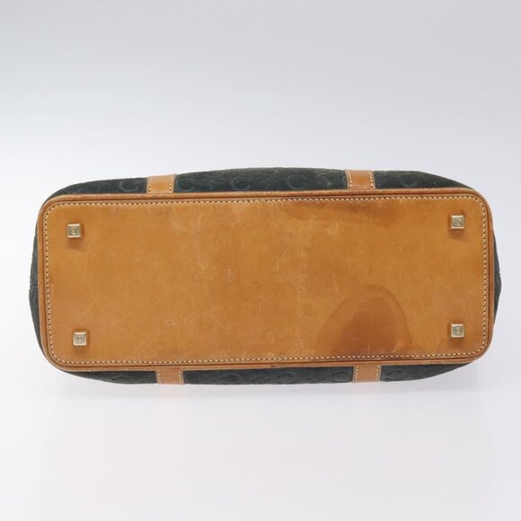 CELINE C Macadam Canvas Hand Bag Suede Gray Gold Auth mr1055 - Picture 6 of 16